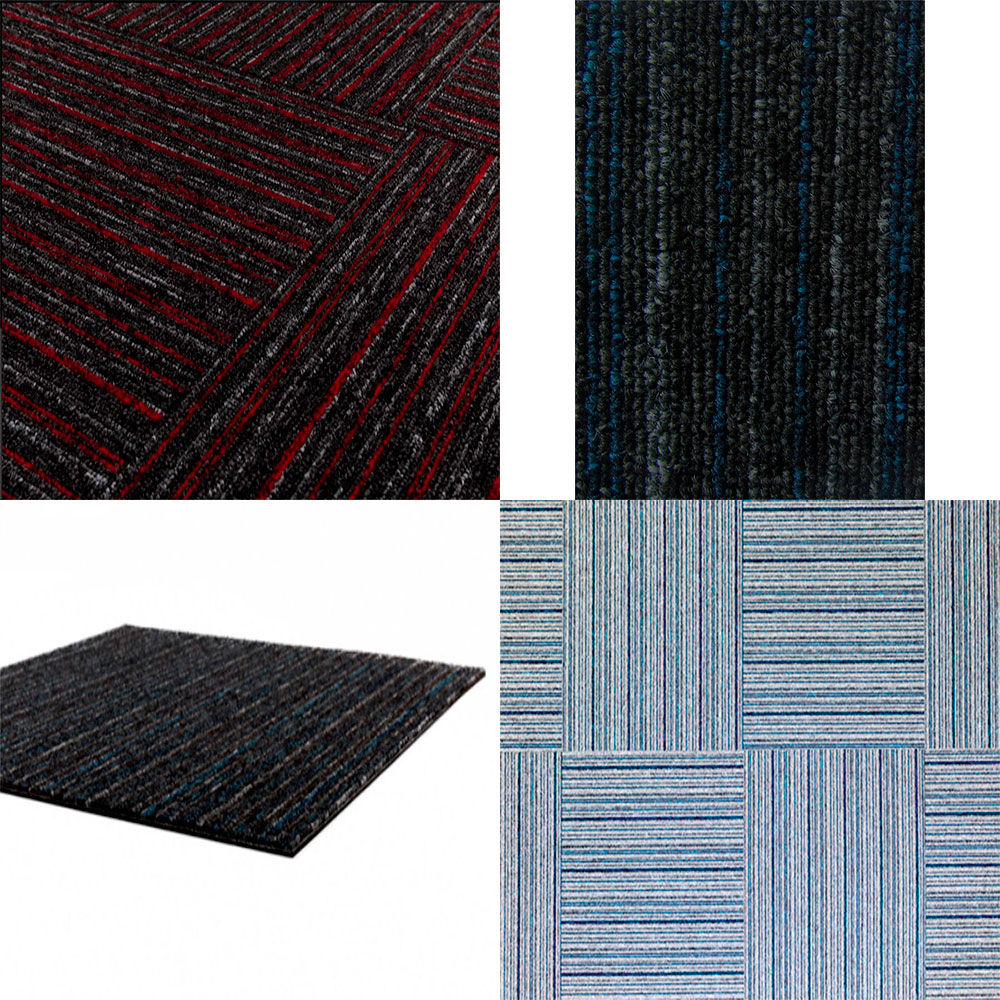 Alfombra modular Línea solid stripes en varios modelos y colores marca nuvow