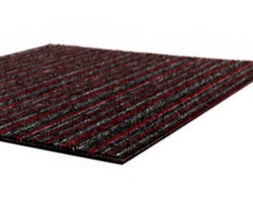 Alfombra modular solid stripes 520 rojo marca nuvow