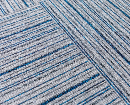 Alfombra modular solid stripes 575 gris marca nuvow