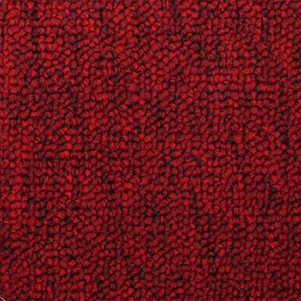 Alfombra de uso rudo en rollo, modelo Astra 320 con nudo pequeño, color rojo.