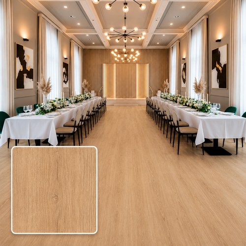 Piso_Vinilico_SPC_Amazon Piso Vinílico SPC Amazon instalado en salón de eventos elegante