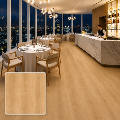 Piso_Vinilico_SPC_Yosemite Piso Vinílico SPC Yosemite instalado en restaurante elegante